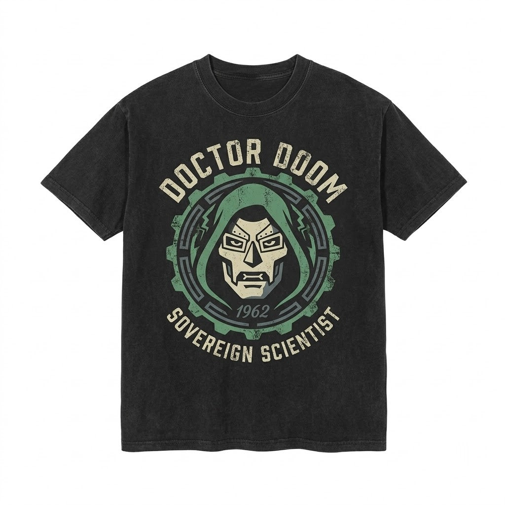 Vintage Doctor Doom Comic Graphic Apparel Victor Von Doom Retro Supervillain Graphic Unisex TShirt