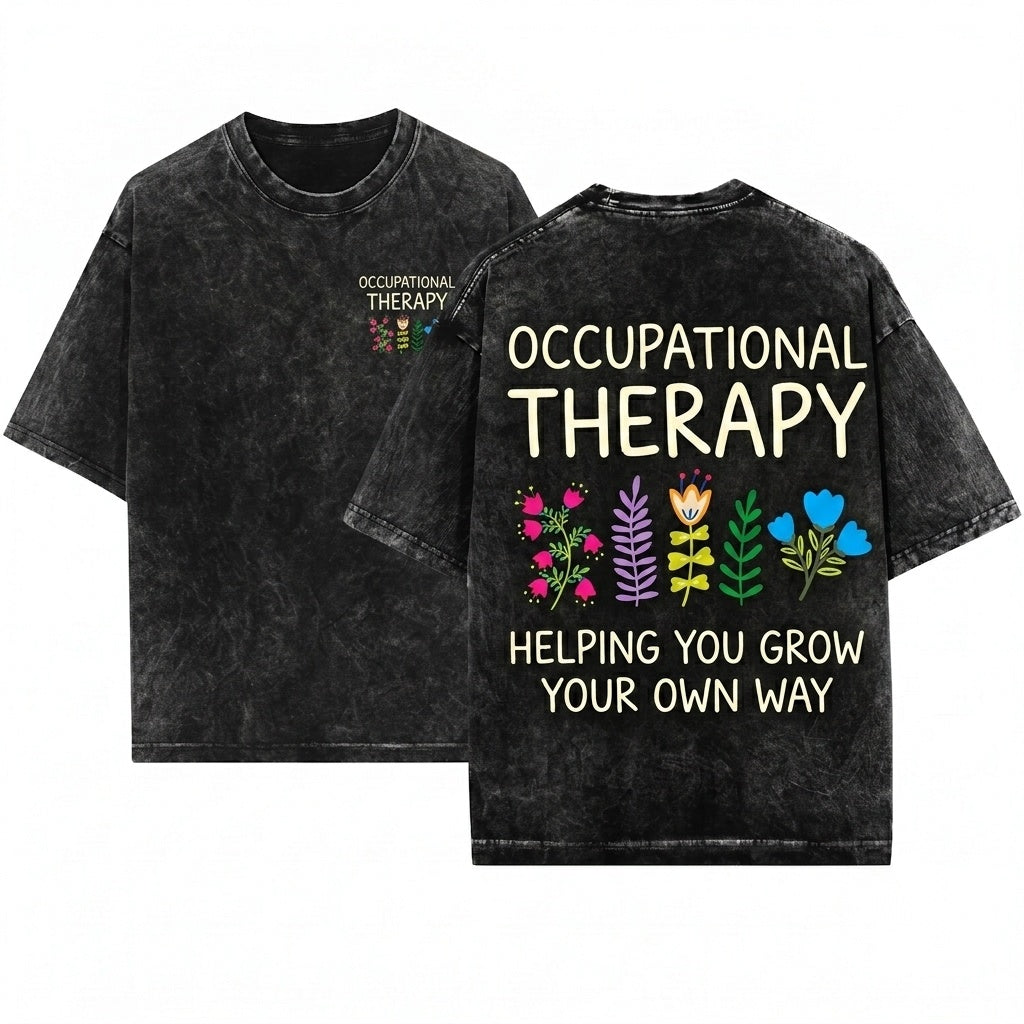 Cute Aesthetic Occupational Therapy OT Special Education Sped Teacher Therapist Gift Unisex Wash T-Shirt