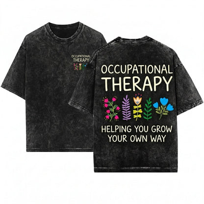 Cute Aesthetic Occupational Therapy OT Special Education Sped Teacher Therapist Gift Unisex Wash T-Shirt