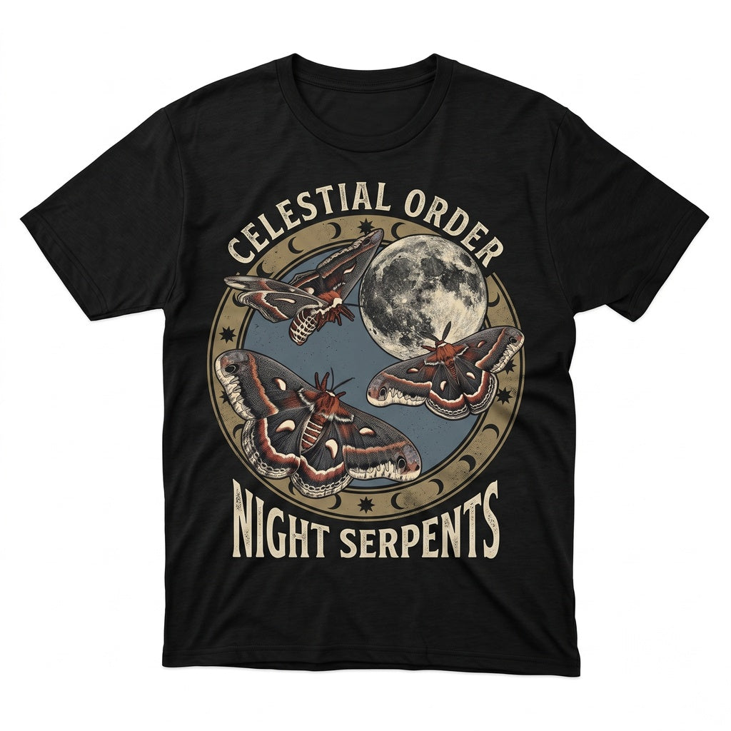 Three Cecropia Luna Moth Moon Night Graphic Enthusiast Gift Unisex TShirt
