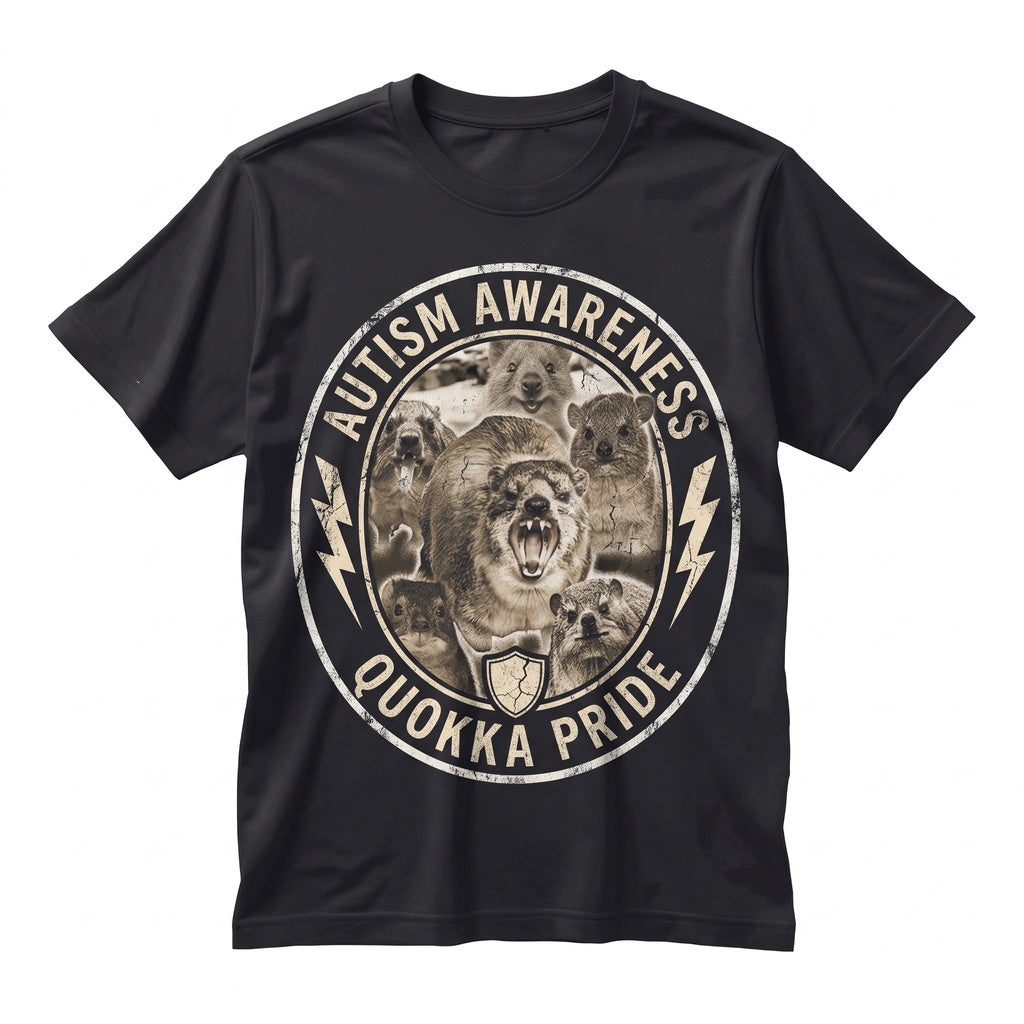 Hyrax Autism Vintage Retro Graphic Novelty Gift For Men Women Unisex TShirt