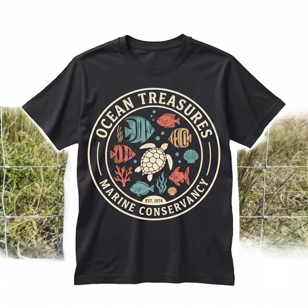 Y2K Tropical Fish Graphic Reef Aquarium Wildlife Retro Coastal Aesthetic Ocean Apparel Unisex TShirt
