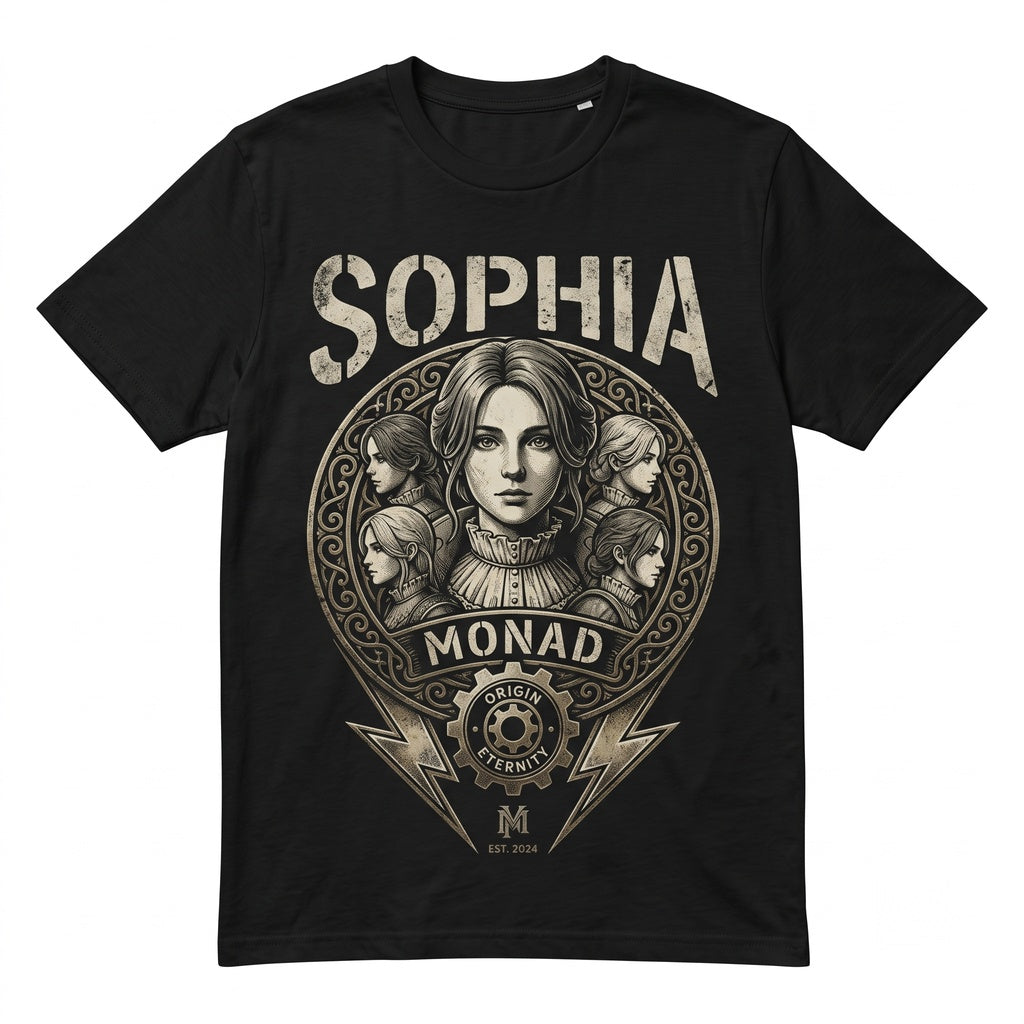 Sophia Monad Blue Butterfly Gothic Puppet Sci-Fi Horror Gaming Vintage Cotton Graphic Print Unisex TShirt