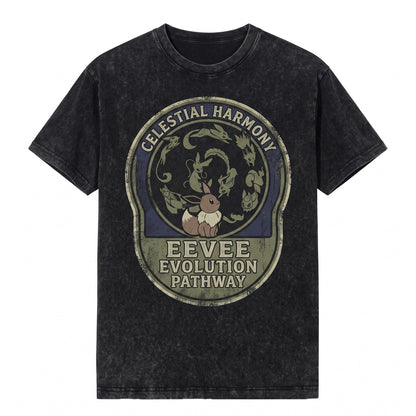 Eevee Evolutions Galaxy Anime Sleeveless Vintage Wash Gamer Gift Unisex TShirt