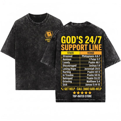 Bible Emergency Hotline Numbers Christian Scripture Verse God Jesus Faith Prayer Religious Graphic Gift Apparel Unisex Wash