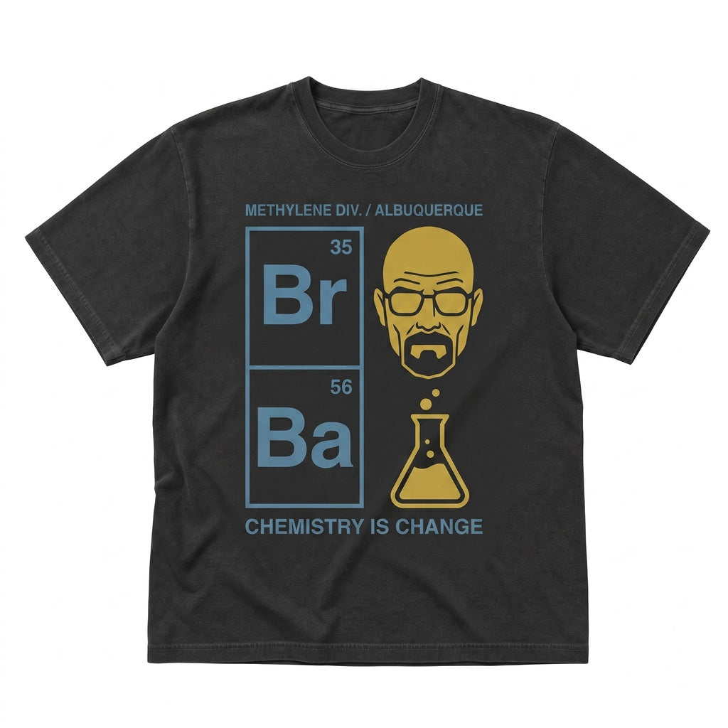 Chemistry Teacher Heisenberg Periodic Table Minimal Graphic Science Drama Unisex TShirt