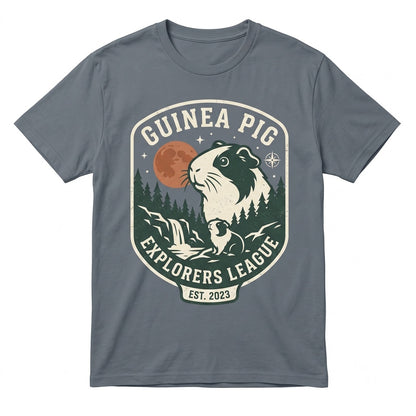 Vintage 90s Guinea Pig Howling at Full Moon Graphic Funny Pet Animal Lover Gift Unisex TShirt