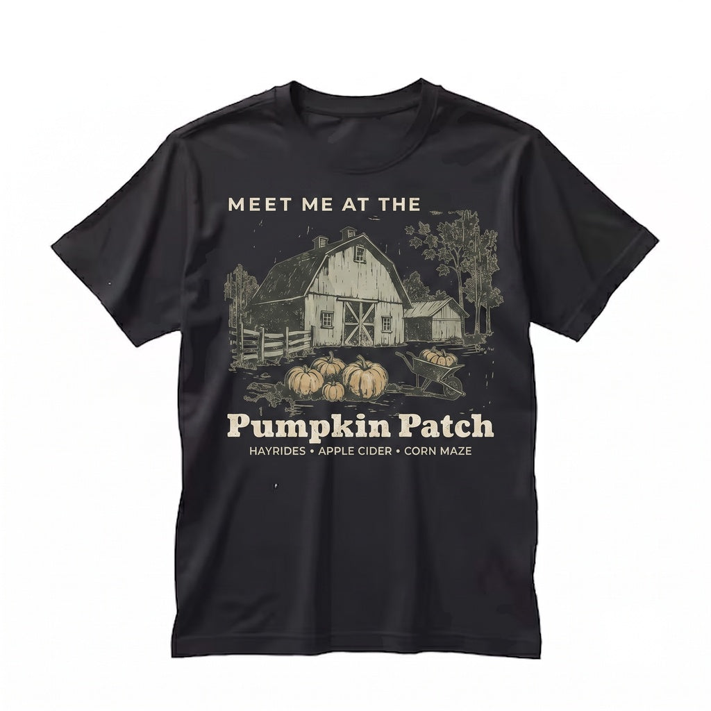 Autumn Harvest Pumpkin Patch Graphic Vintage Halloween Unisex TShirt
