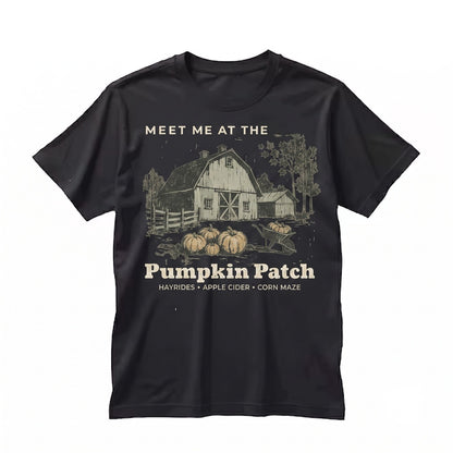 Autumn Harvest Pumpkin Patch Graphic Vintage Halloween Unisex TShirt