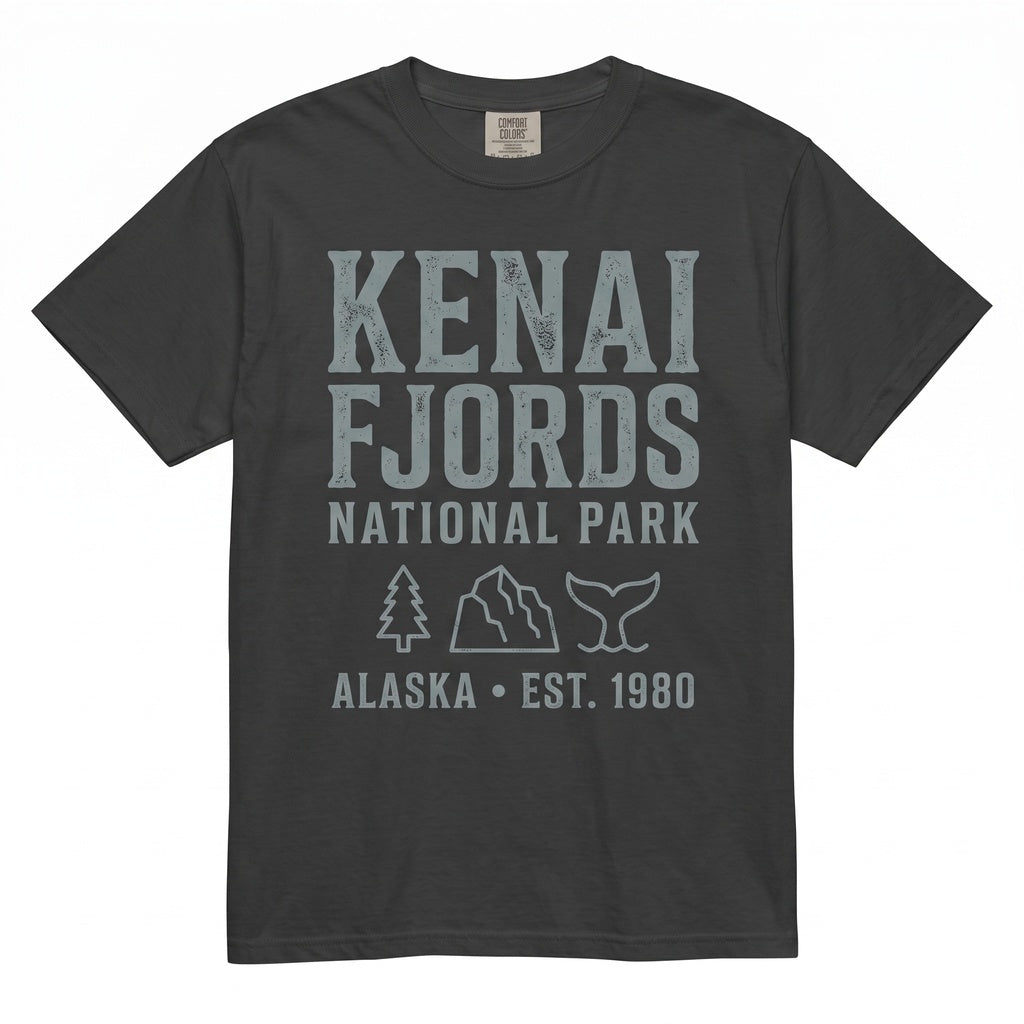 Kenai Fjords National Park Alaska Glacier Vintage Retro Wilderness Graphic Whale Gift Unisex TShirt