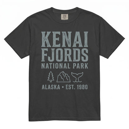 Kenai Fjords National Park Alaska Glacier Vintage Retro Wilderness Graphic Whale Gift Unisex TShirt