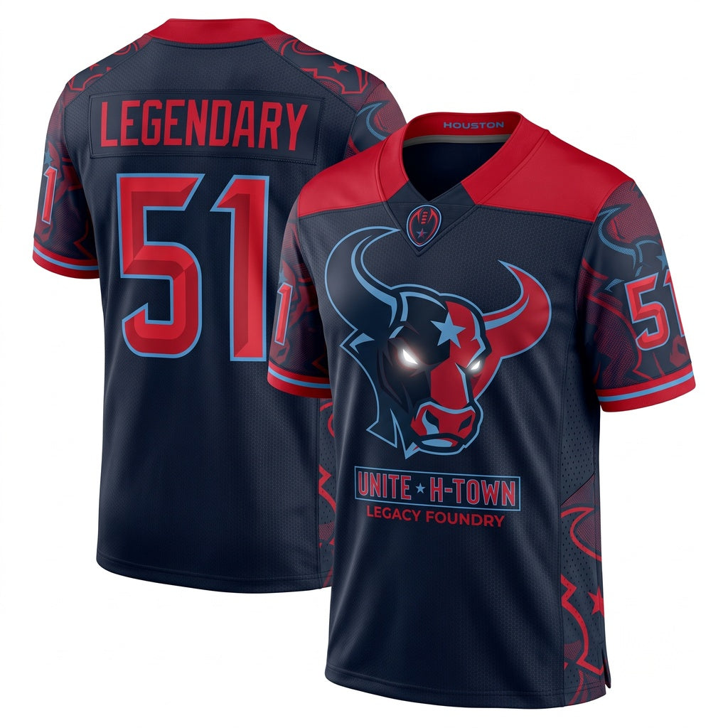 Unisex Football Fan Jersey - Breathable Mesh Athletic Lightweight Stitched Game Day Jersey