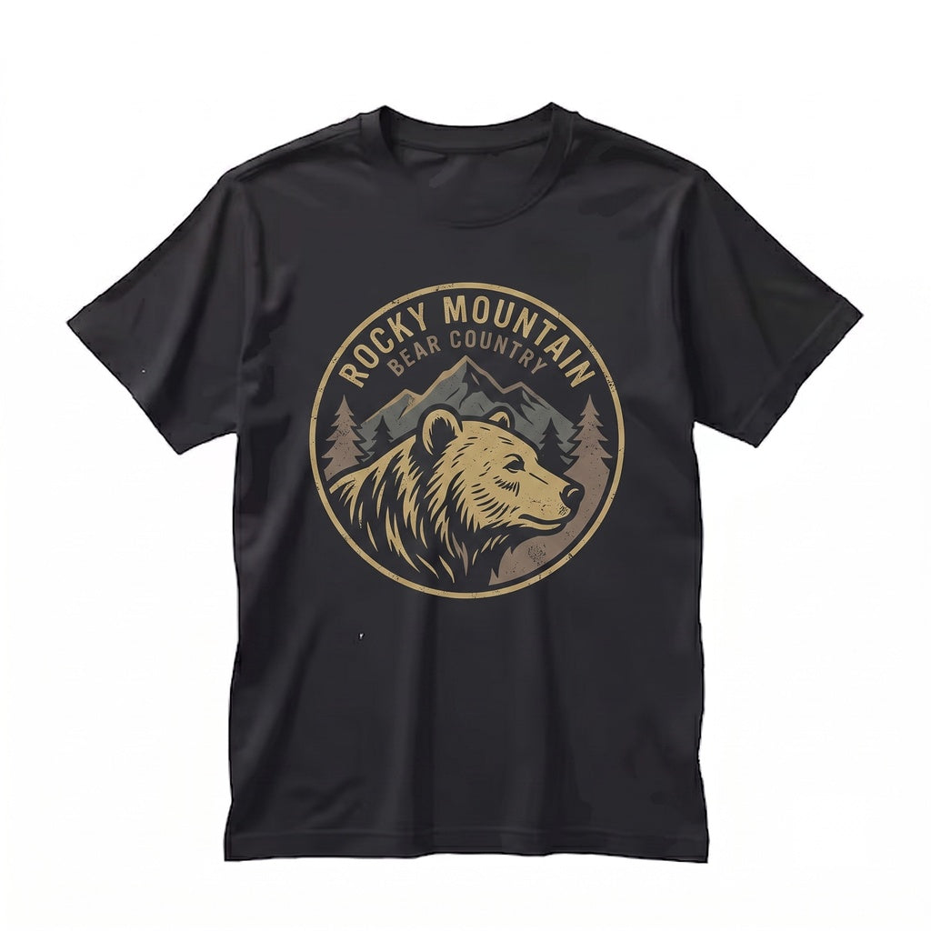 Vintage Grizzly Bear Graphic Mountain Wilderness Nature Rustic Outdoor Adventure Gift Unisex TShirt