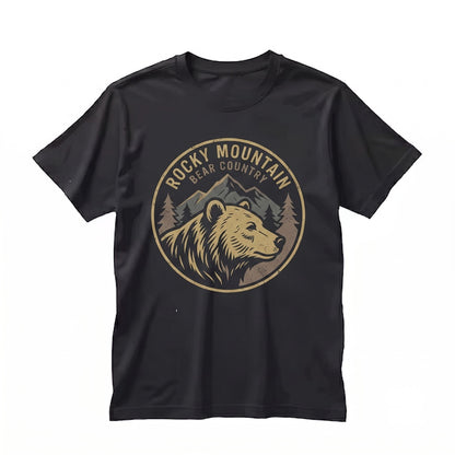 Vintage Grizzly Bear Graphic Mountain Wilderness Nature Rustic Outdoor Adventure Gift Unisex TShirt