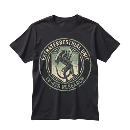 Retro Neon Green Extraterrestrial Creature Cinematic Art Unisex TShirt