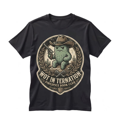 Wot In Tarnation Embroidered Western Cowboy Frog Graphic Vintage Cotton Unisex TShirt