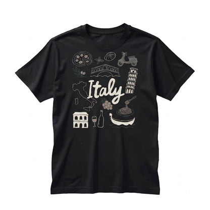 Whimsical Italian Summer Travel Vacation Graphic Unisex TShirt