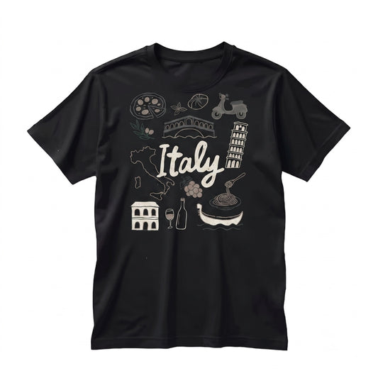 Whimsical Italian Summer Travel Vacation Graphic Unisex TShirt