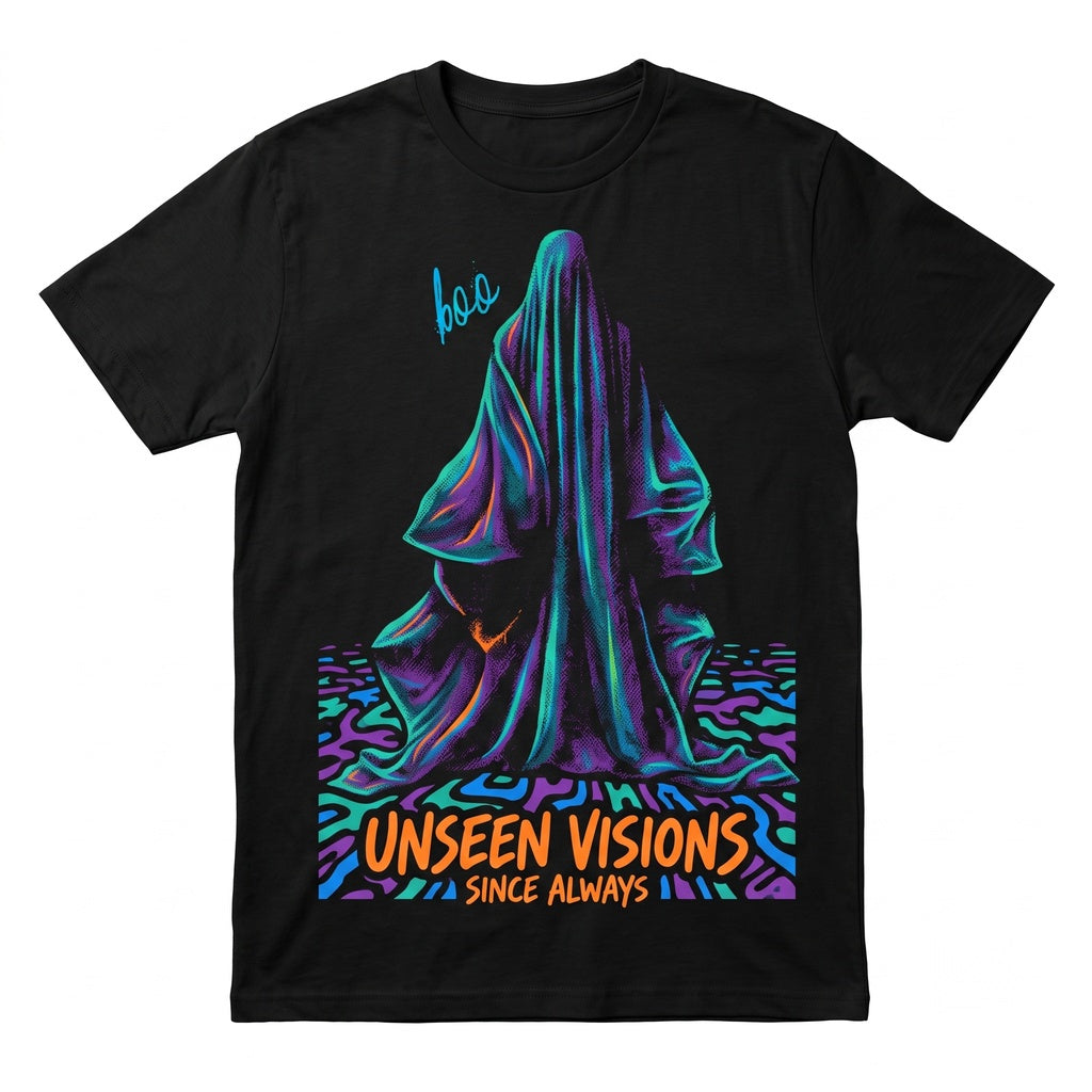 Vintage Retro Minimalist Spooky Dark Academia Halloween Boo Sheet Ghost Gift Unisex TShirt