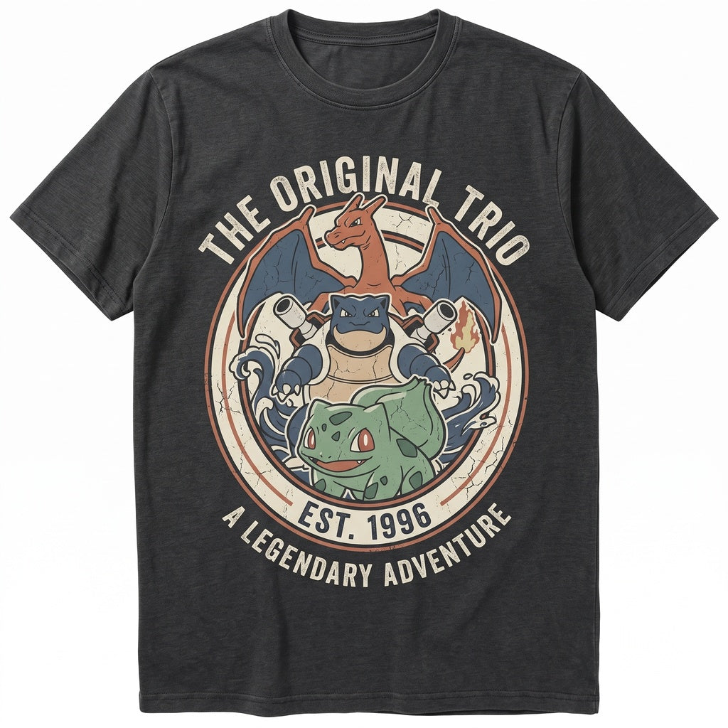 Kanto Starter Anime Monster Sleeveless Graphic Tank Top, Retro Y2K Streetwear Charizard Blastoise Venusaur Unisex TShirt
