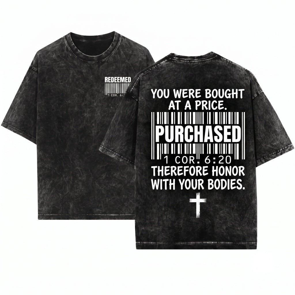 Redeemed Faith Christian Jesus Gospel Religious Apparel Unisex Wash T-Shirt
