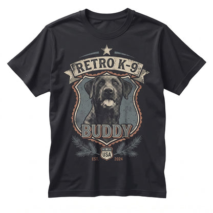 Personalized Retro Sunset Pet Photo Portrait Gift Cat Dog Graphic Unisex TShirt