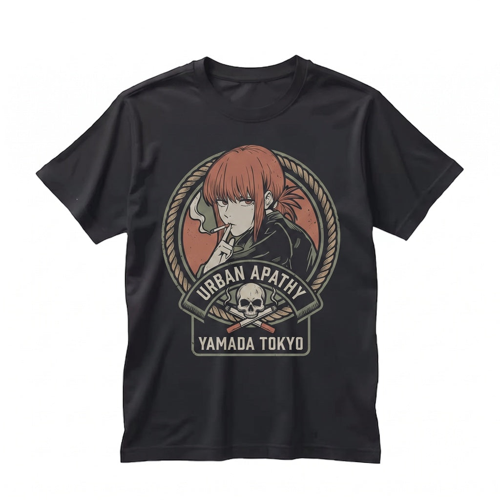 Japanese Flame Graphic Streetwear 100% Cotton Harajuku Casual Mens Womens Unisex TShirt
