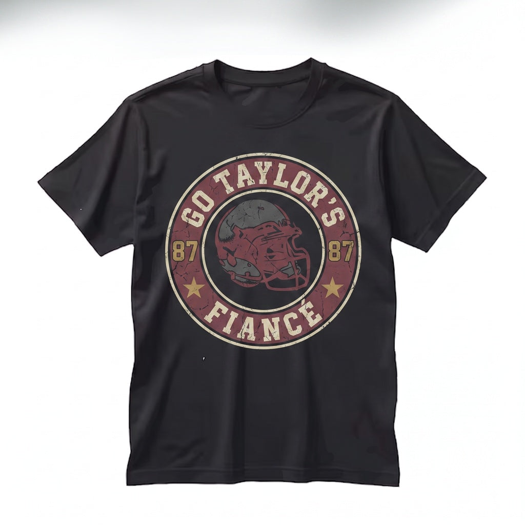 Go Taylors Fiance Funny Kansas City Football Gameday Fan Graphic Apparel Unisex TShirt