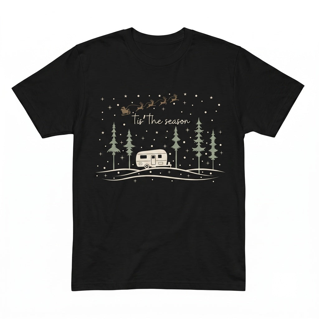 Christmas Camper Holiday Festive Outdoor Graphic Apparel Unisex TShirt