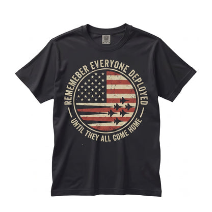 RED Friday Remember Everyone Deployed American Flag Military Patriotic Soldier Support Veteran Family Gift Unisex TShirt