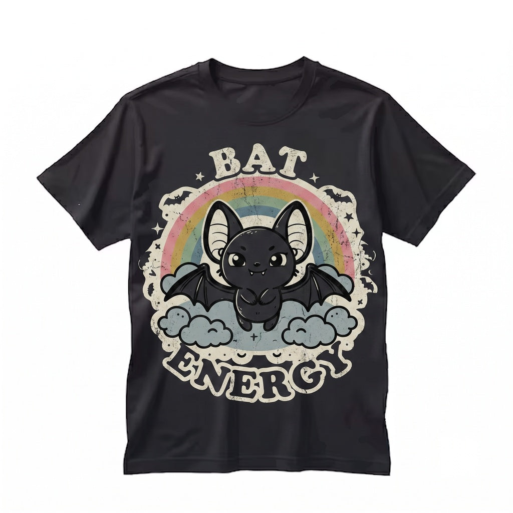 Funny Spooky Bat Energy Waterproof Laptop Flask Decal Vinyl Sticker Unisex TShirt