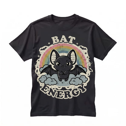 Funny Spooky Bat Energy Waterproof Laptop Flask Decal Vinyl Sticker Unisex TShirt