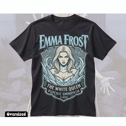 Oversized Emma Frost White Queen Vintage Comic Mutant Graphic 97 Unisex TShirt