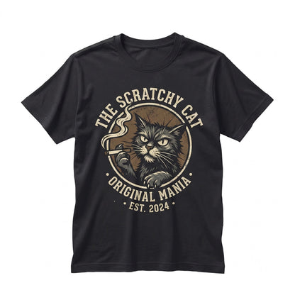 Ugly Smoking Cat Graphic Goth Grunge Alt Funny Emo Vintage Punk Aesthetic Unisex TShirt