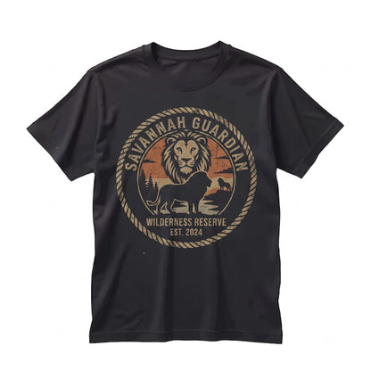 Lion Vintage 90s Lover Gift, Wildlife Nature Graphic, Forest Animal Moon Unisex TShirt