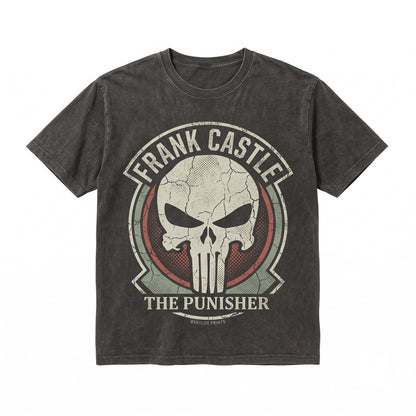 Vintage Skull Vigilante Frank Castle Jon Bernthal Comic Antihero Dad Graphic Unisex TShirt