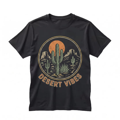 Vintage Desert Cactus Graphic Retro Southwest Boho Landscape Nature Adventure Gift Unisex TShirt