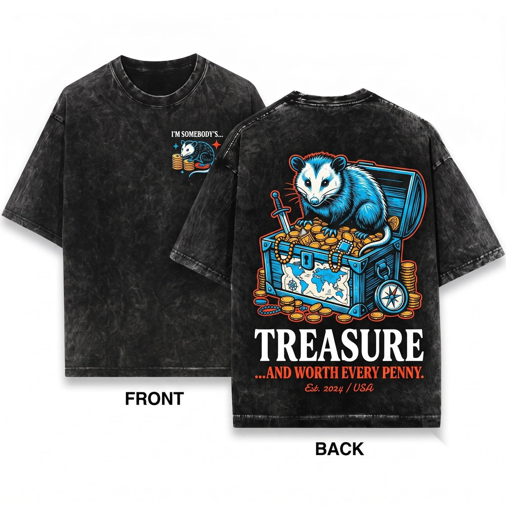 Im Somebodys Treasure Vintage Japanese Opossum Unisex Wash T-Shirt