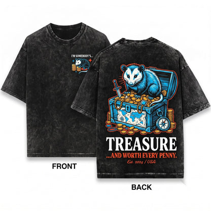 Im Somebodys Treasure Vintage Japanese Opossum Unisex Wash T-Shirt