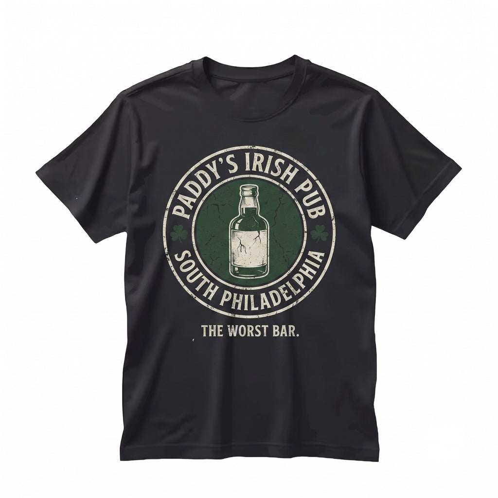 Paddys Irish Pub Front Back Graphic Funny St. Patricks Day Apparel Unisex TShirt