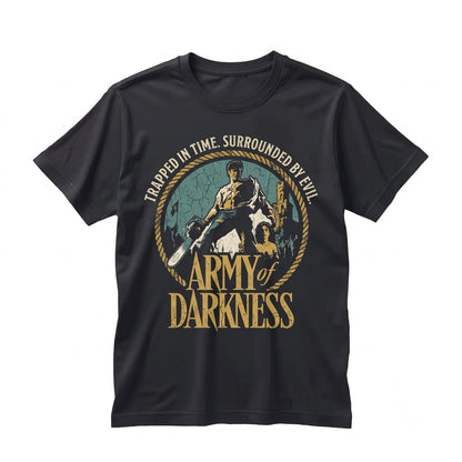 Medieval Dead Chainsaw Boomstick Horror Cult Movie Graphic Unisex TShirt