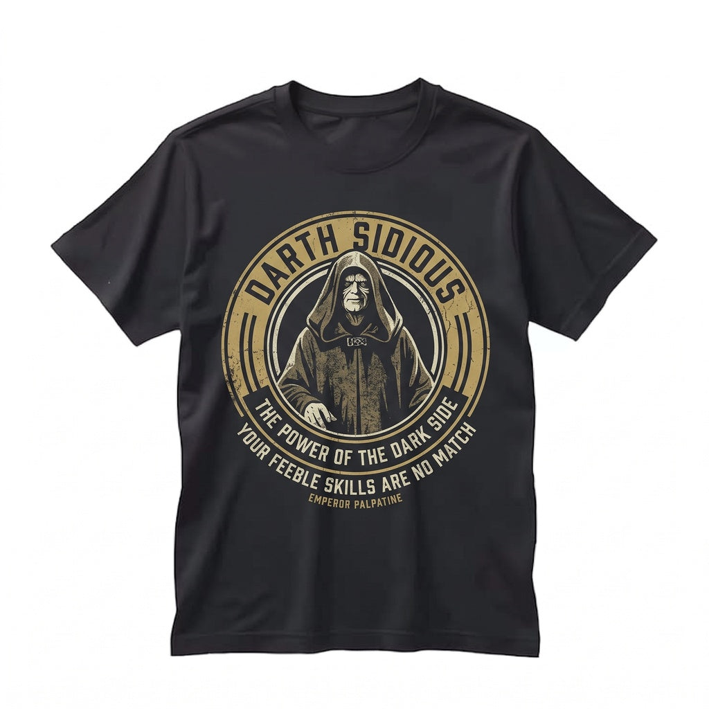 Vintage Emperor Palpatine Darth Sidious Dark Lord Sith Villain Graphic SciFi May 4th Retro Apparel Unisex TShirt