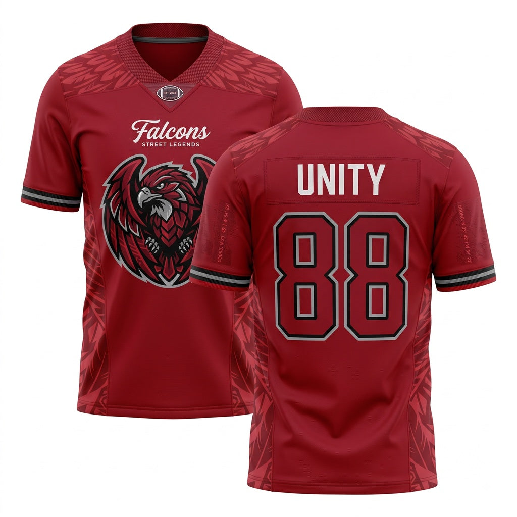 Unisex Custom Football Fan Jersey - Stitched Breathable Mesh Game Day Athletic Shirt