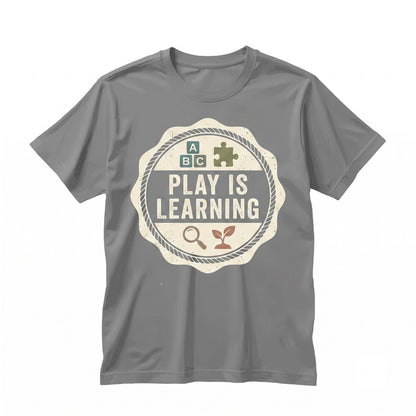 Play Is Fun Learning Preschool Teacher Groovy Classroom Early Education Gift Unisex TShirt