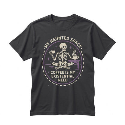 Maybe Coffee Is Addicted To Me Spooky Skeleton Funny Graphic Sweatshirt Hoodie Unisex TShirt