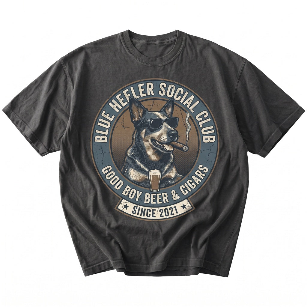 Australian Cattle Dog Drinking Beer Sarcastic Blue Heeler Meme Gift for Mom Dad Unisex TShirt
