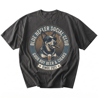 Australian Cattle Dog Drinking Beer Sarcastic Blue Heeler Meme Gift for Mom Dad Unisex TShirt