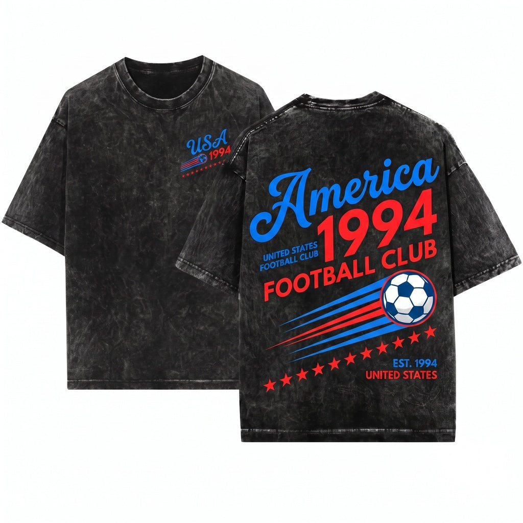 Retro 90s England Soccer Team World Graphic Athletic Tops Unisex Wash T-Shirt
