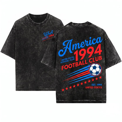 Retro 90s England Soccer Team World Graphic Athletic Tops Unisex Wash T-Shirt