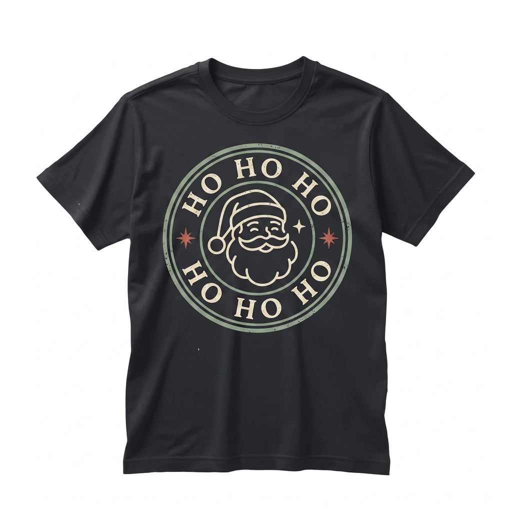 Ho Ho Ho Christmas Santa Claus Cute Family Holiday Celebrations Graphic Top Unisex TShirt